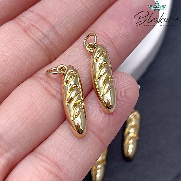 21*6 мм Цвет золото, Подвеска Батон
