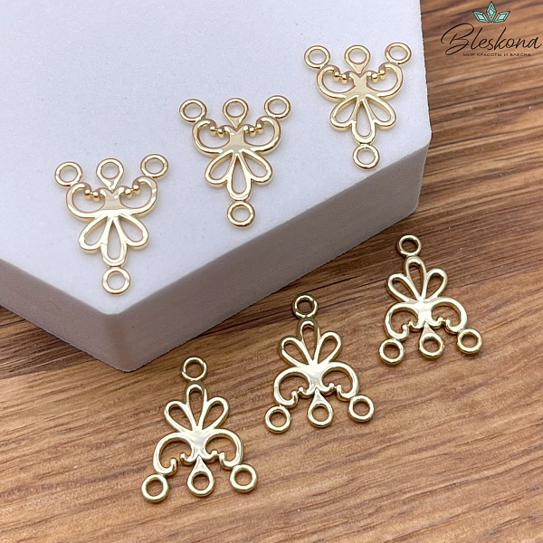 18*14 мм Цвет золото, Коннектор Этно №18 