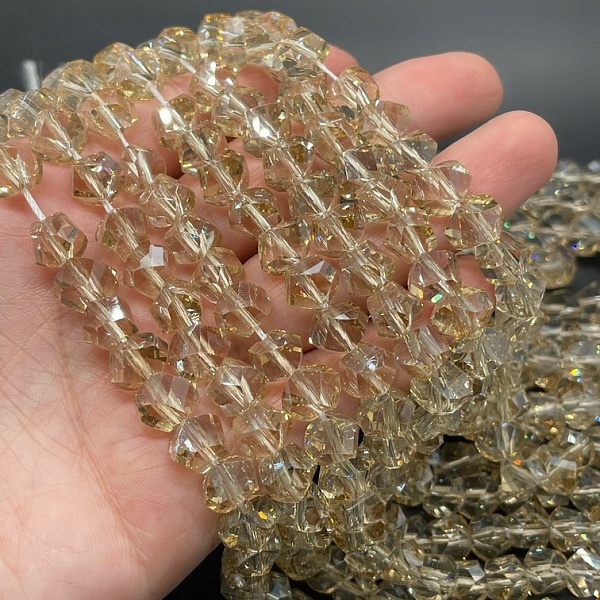 9,5 мм Стекло Lux, многоугольник, цвет песочный