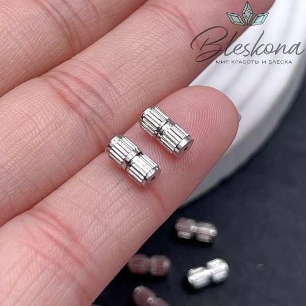 7,5*3,6 мм Цвет серебро, Замок Винтовой