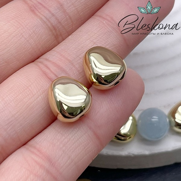 11*10 мм Цвет золото, Бусина фриформ