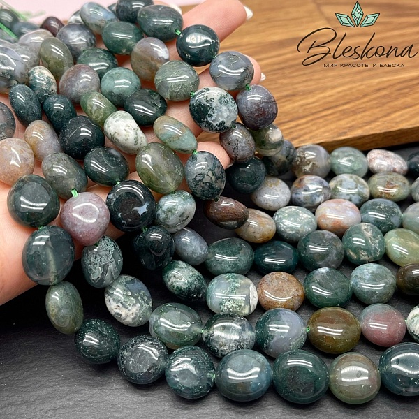 Агат индийский галтовка (13-16)*(13-14) мм