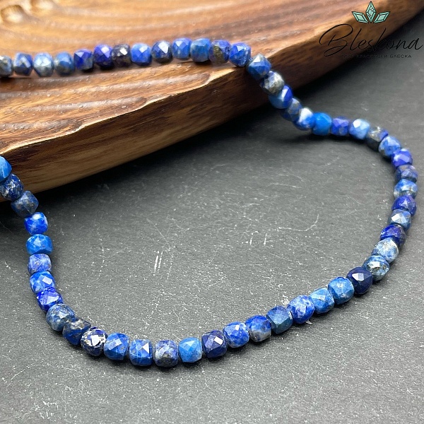 Лазурит куб микроогранка  4*4мм