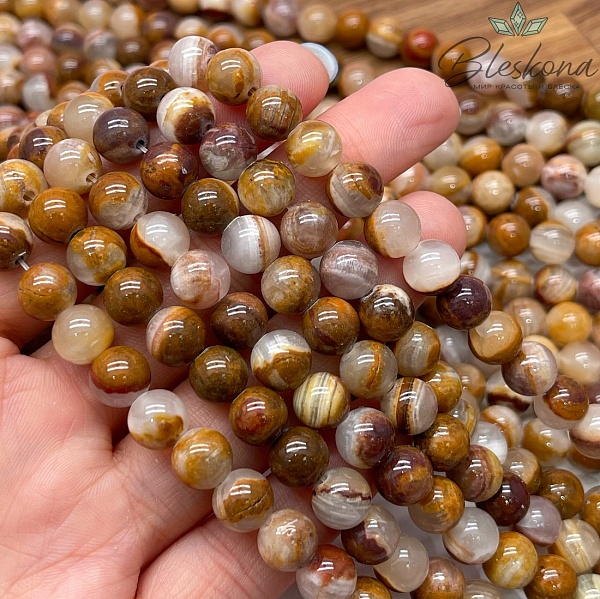 Оникс коричневый 8 мм 