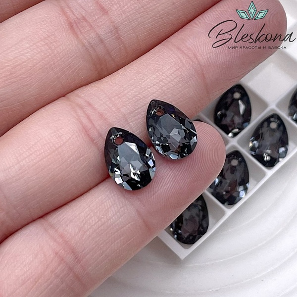 6433 Pear Cut Pendant 11,5мм Crystal Silver Night (SINI)