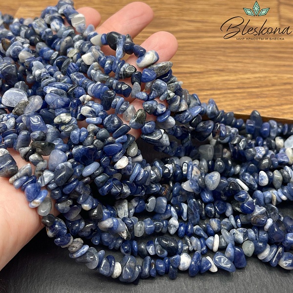 Крошка Содалит ширина бусин ~ 7-9 мм