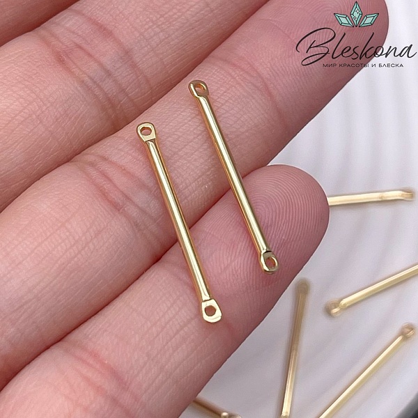 25 мм Цвет золото, Коннектор палочка круглая 