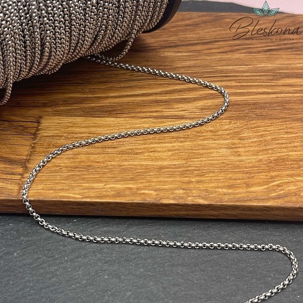 Цепь №С30 Цвет серебро 2*2 мм Сталь