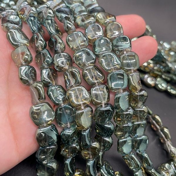 11 мм Стекло Lux, фриформ, цвет зеленый