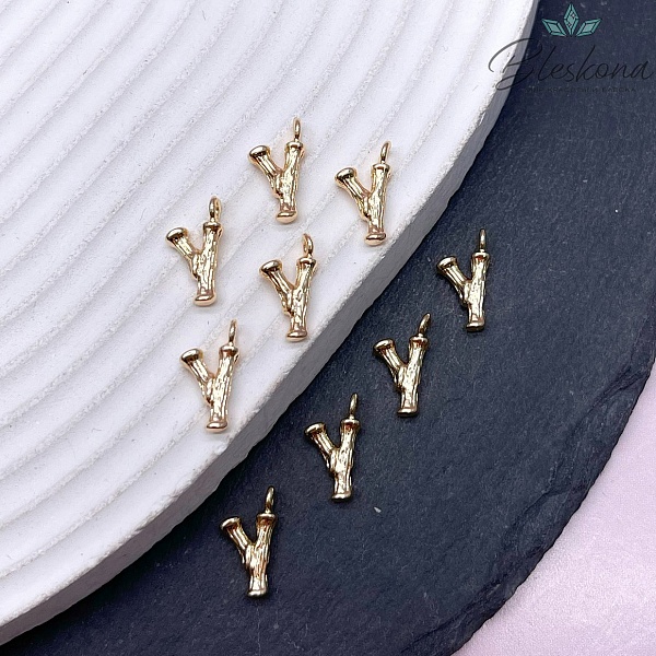 12 мм Цвет золото, Буквы веточки Y 