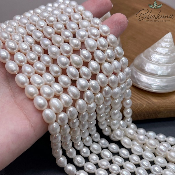 Жемчуг рис белый 7 мм 