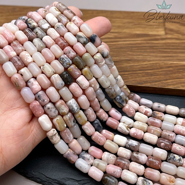 Опал розовый бочата 6*9 мм