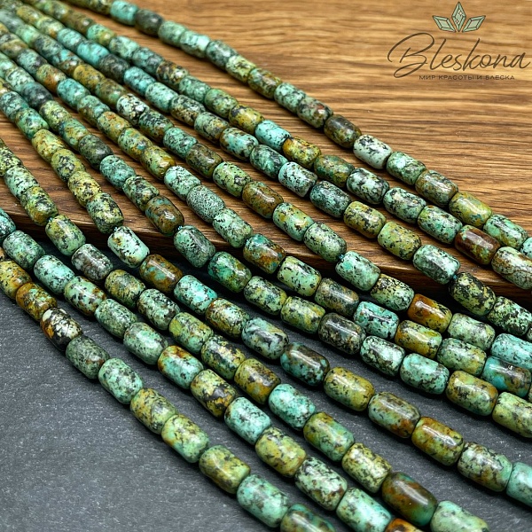 Яшма (африканская бирюза) бочата 6*9 мм