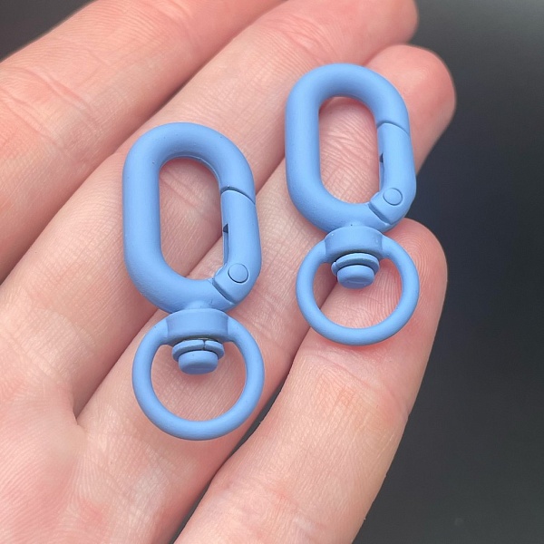 15,7*38мм , Замок крупный синяя  эмаль матовая