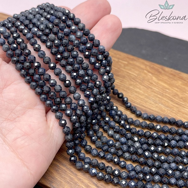 Сапфировый корунд алмазная огранка №3 4 мм