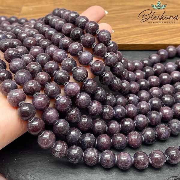 Оникс темно-фиолетовый 10 мм (кальцитовый)