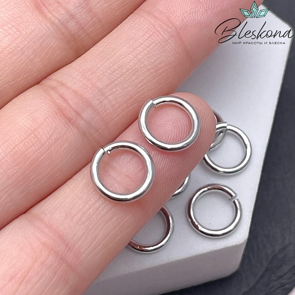 Колечки цвет серебро 10*1,4 мм уп.1гр 