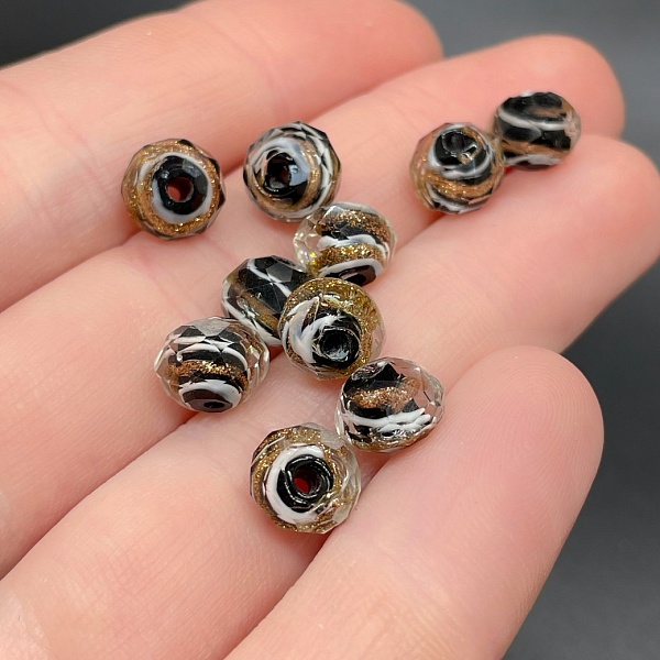 6*8 мм, Стекло рондель уп.10 шт