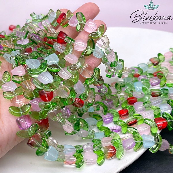 15*13 мм Бусина тюльпан микс