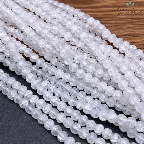 Кварц снежный белый (матовый, имитация) 6 мм  