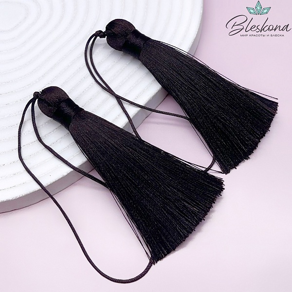 Кисть вискозный шелк Темно- коричневая 8*1 см