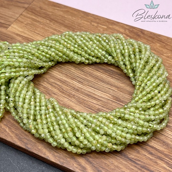 Хризолит алмазная огранка №1 3 мм