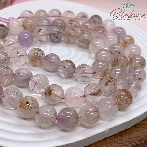 Кварц Рутиловый (аметист) 13 мм