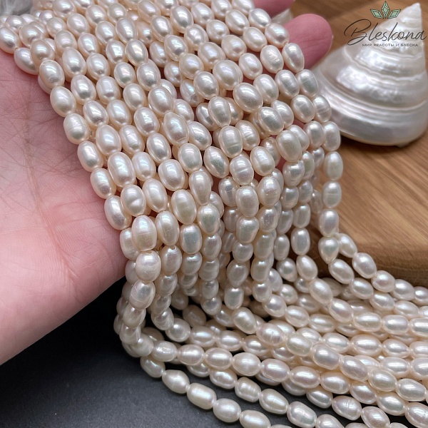 Жемчуг рис белый 6 мм 