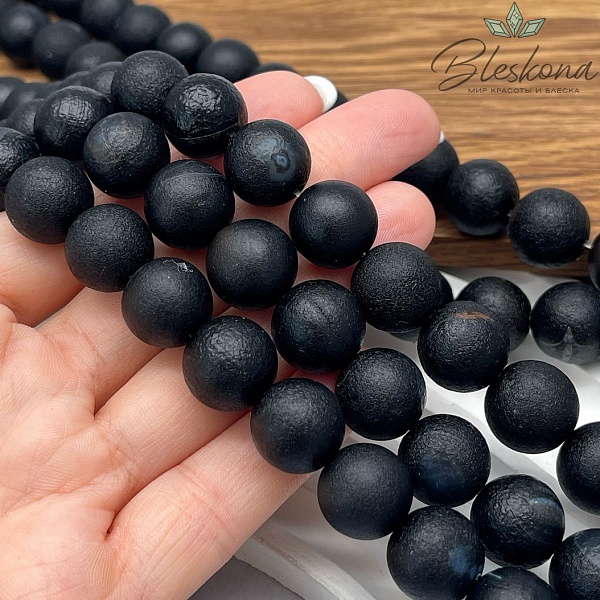 Агат черный в термической обработке 14 мм