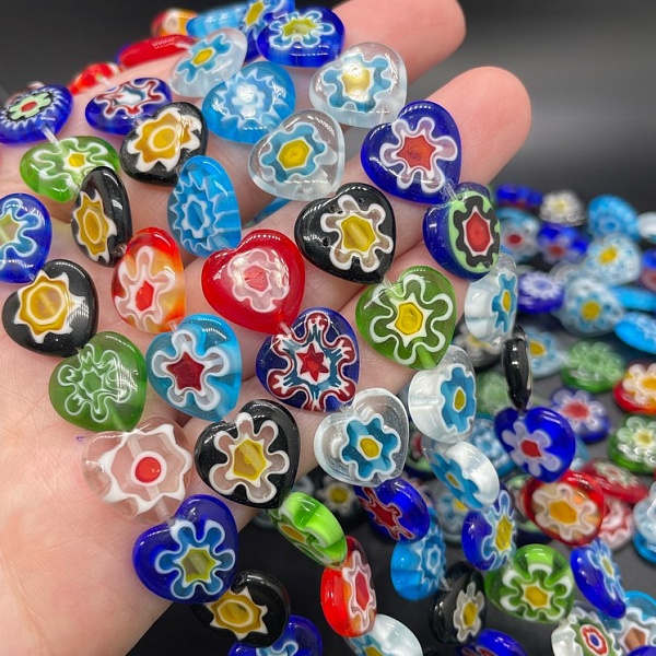 Муранское стекло  сердце 12 мм