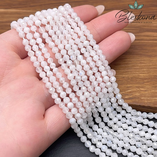 Лунный камень микроогранка №2 3,5 мм 