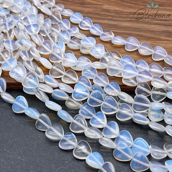 Лунный камень сердца (имитация) 10*10*5 мм