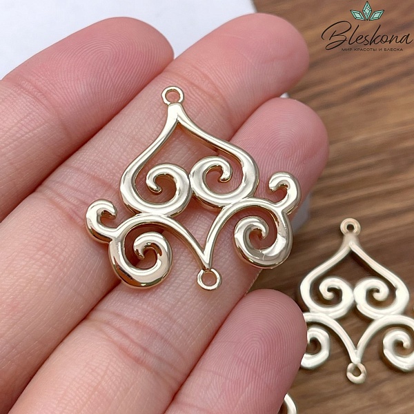 30*30 мм Цвет золото, Коннектор Этно №11