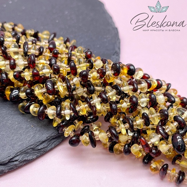 Янтарь крошка №6 микс 6-7мм