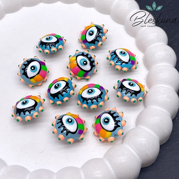 17*16 мм Бусина глаз синий