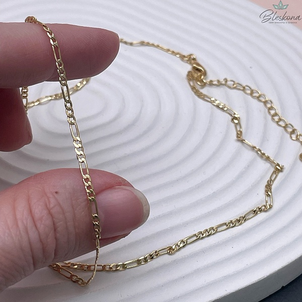 46см, Цвет золото, Основа для колье 