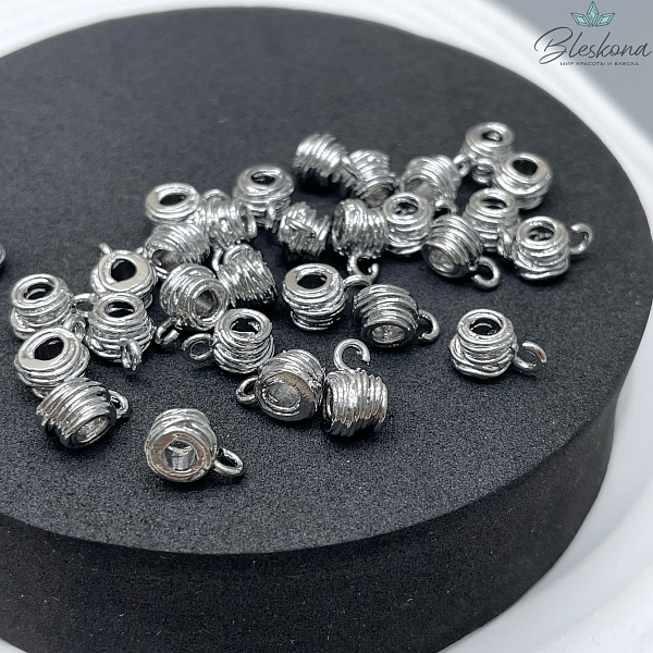 9,4*5 мм Цвет серебро, Бейл улей разъмное кольцо