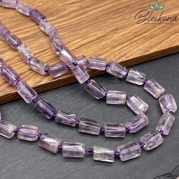 Аметист  фриформ цилиндр огранка (8-9)*(6-7) мм