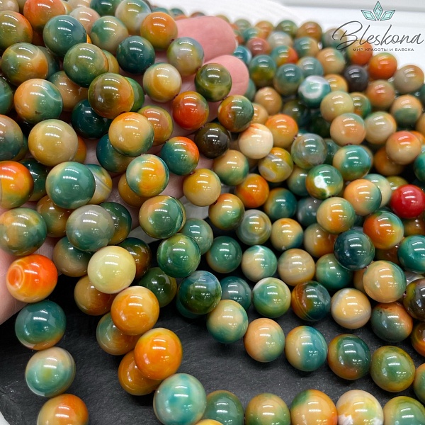 Агат с узором №16 10 мм