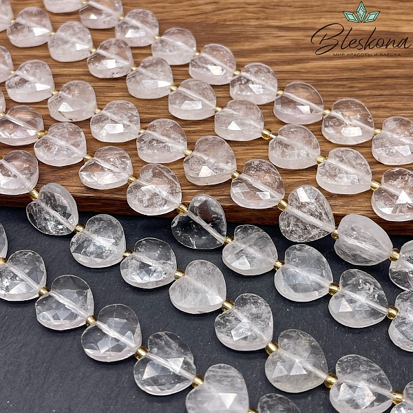 Горный хрусталь сердце огранка 14 мм