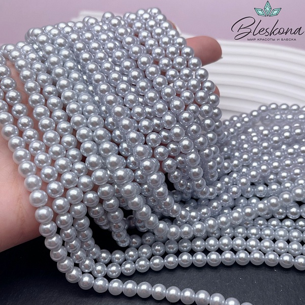 Жемчуг Майорка, цвет лавандовый №1 6 мм