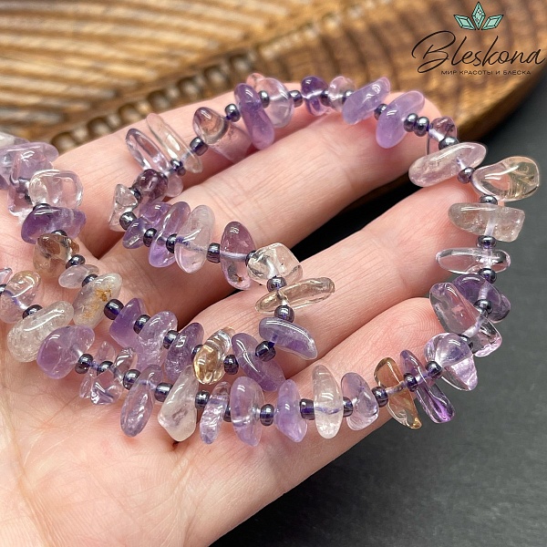 Аметрин сколы шлифованные 10-12 мм