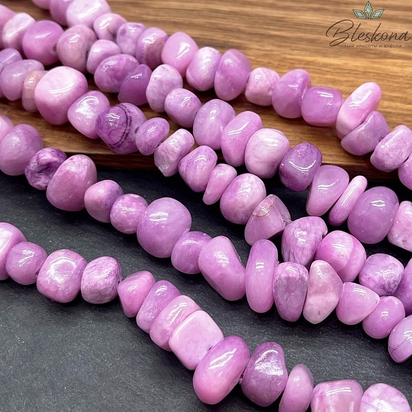 Оникс фриформ сиреневый (6-10)*(10-15) мм