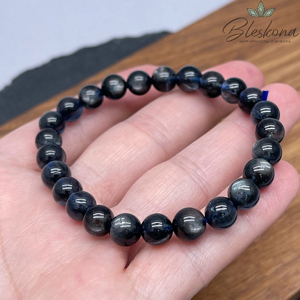 Аквамарин "дикий" 7 мм сет №2 18 см 