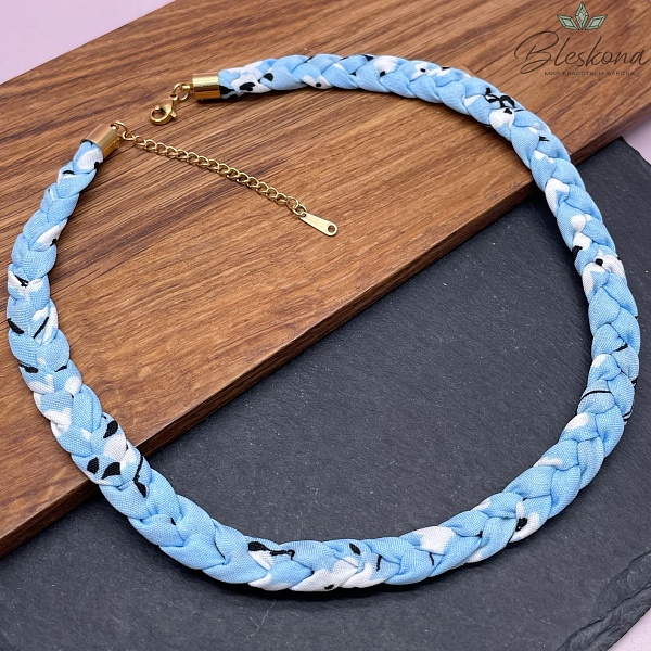 Шнурок косичка под кулон цвет микс №6, золото 40 см