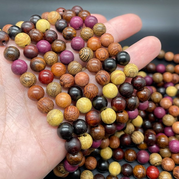 8 мм, Деревянные бусины микс №2