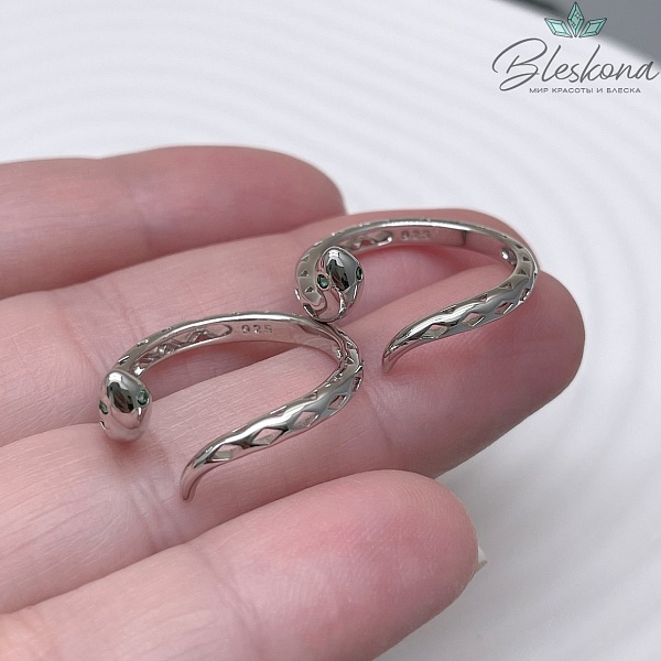 ø20,5мм, Цвет серебро, Основа для колец змея Люкс