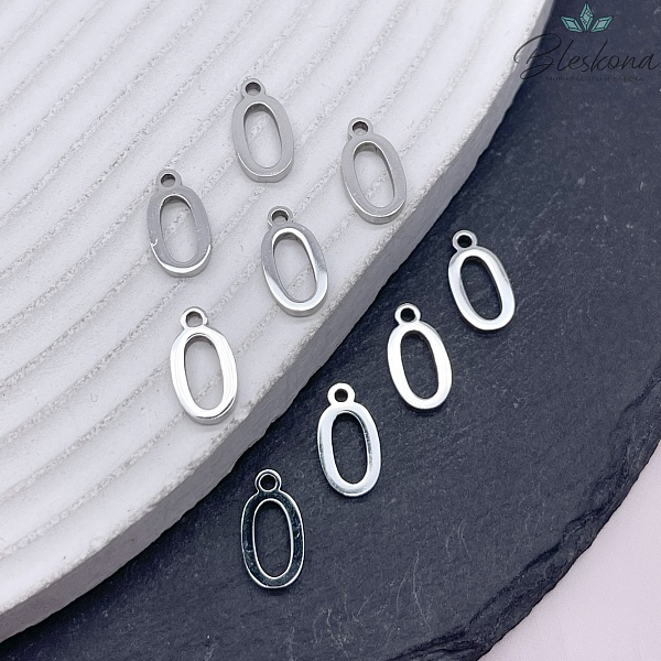 12 мм Цвет серебро, Буква O основа сталь