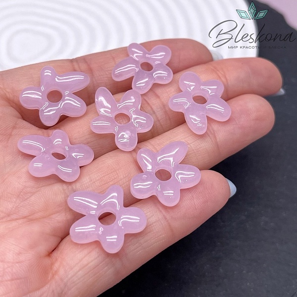 20*16 мм Подвеска цветок розовый