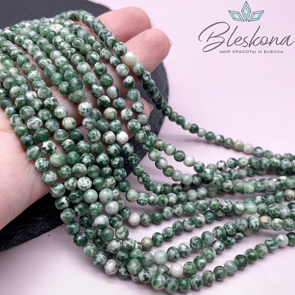 Яшма зеленая пятнистая 4,5 мм